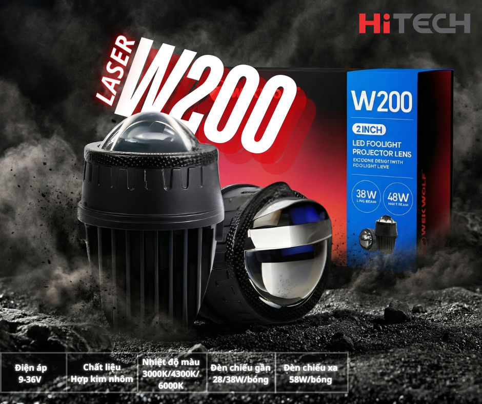 Lắp đặt bi gầm ô tô wekwolf W200 laser