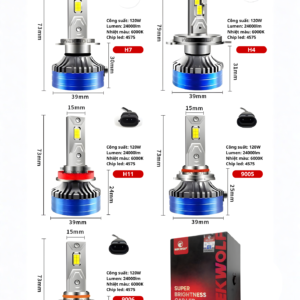 Lắp đặt đèn led tăng sáng ô tô wekwolf S12 chân h4