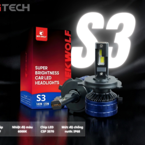 Lắp đặt đèn led tăng sáng ô tô wekwolf S3 chân h7