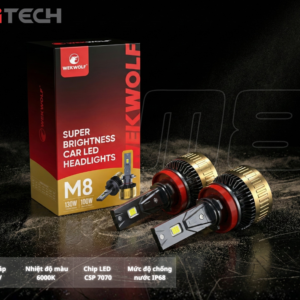 Lắp đặt đèn led tăng sáng ô tô wekwolf m8 chân 9006