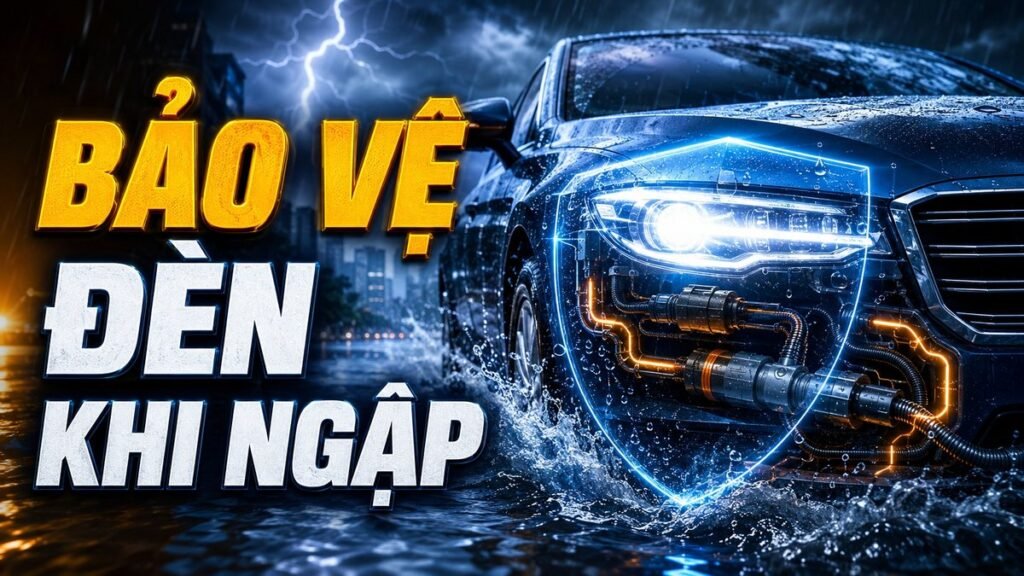 bảo vệ đèn ô tô khi ngập nước